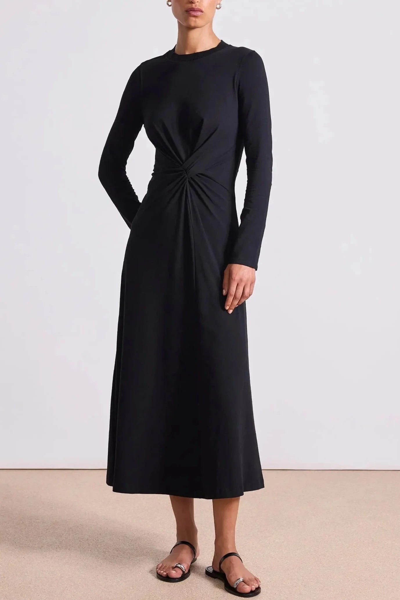 Long Sleeve Volta Dress - Black