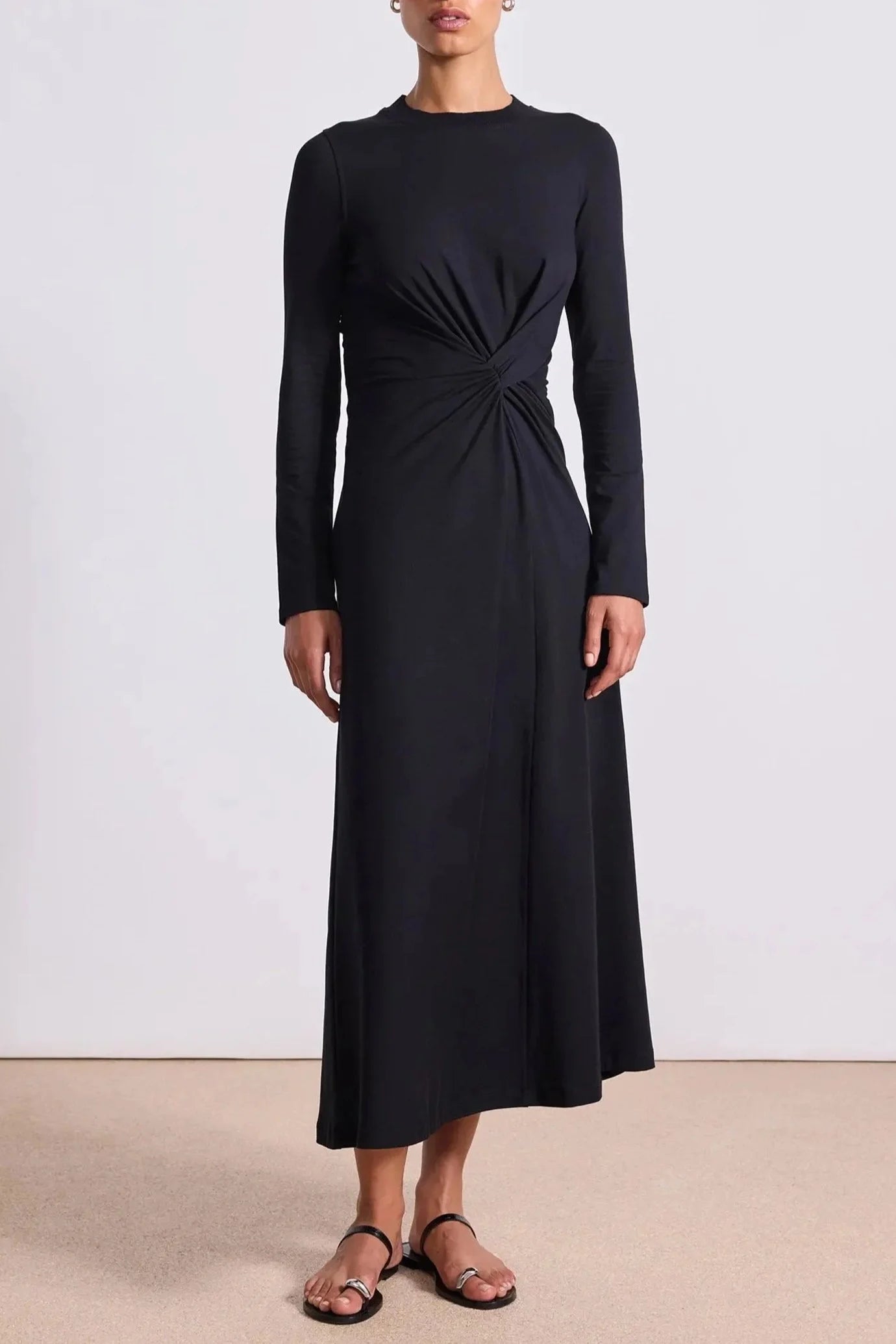 Long Sleeve Volta Dress - Black
