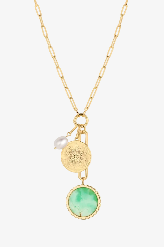 Solario Sundial Chrysoprase Necklace
