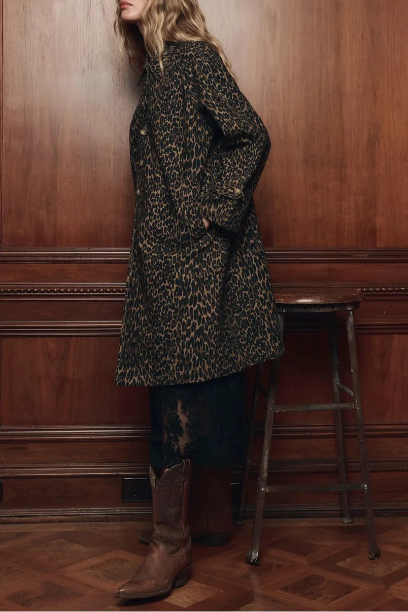 The Trench Coat - Dark Leopard
