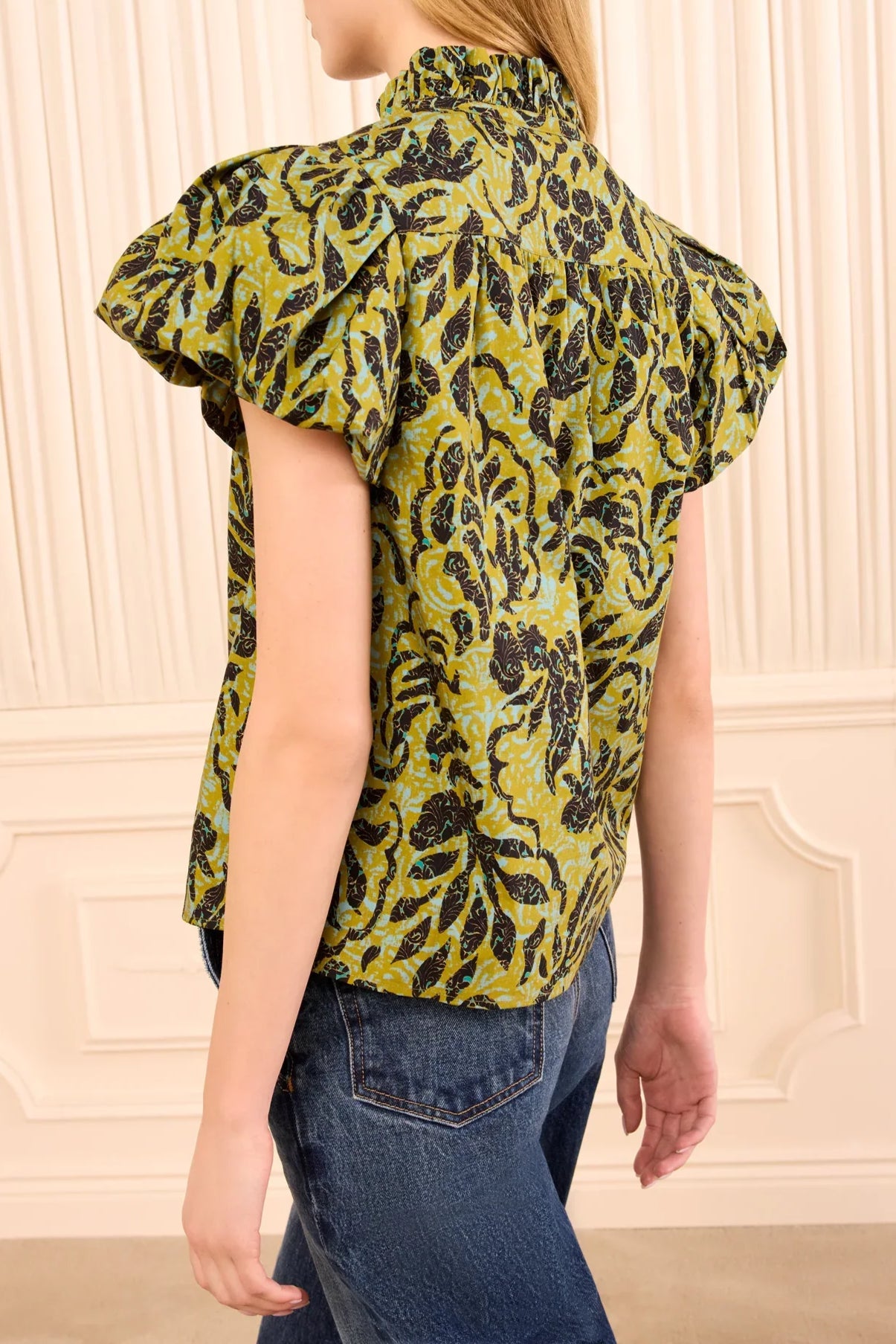 Estela SS Cotton Top - Chartreuse