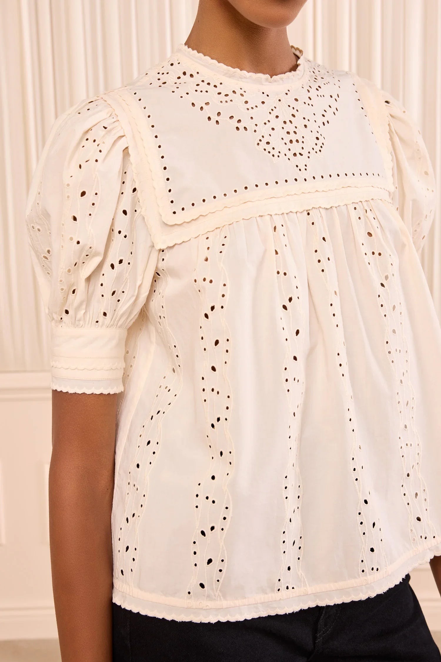 Una SS Cotton Top - Pearled Ivory