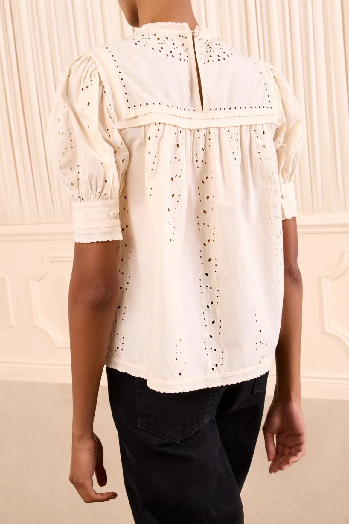 Una SS Cotton Top - Pearled Ivory