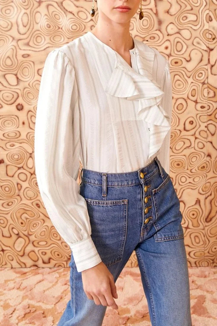 Adelaide Blouse - Chalk