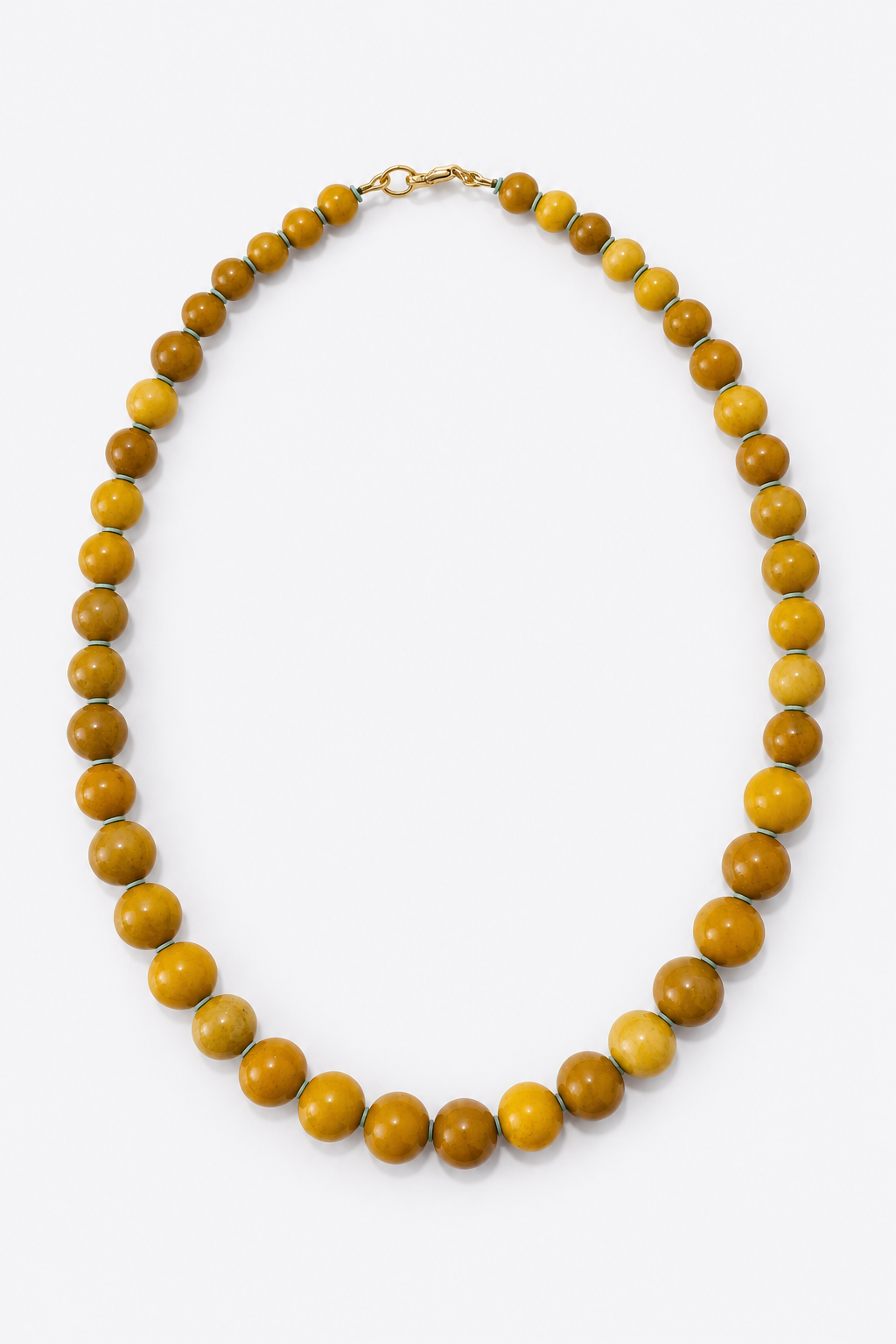 Yellow Mookaite Gumball Necklace