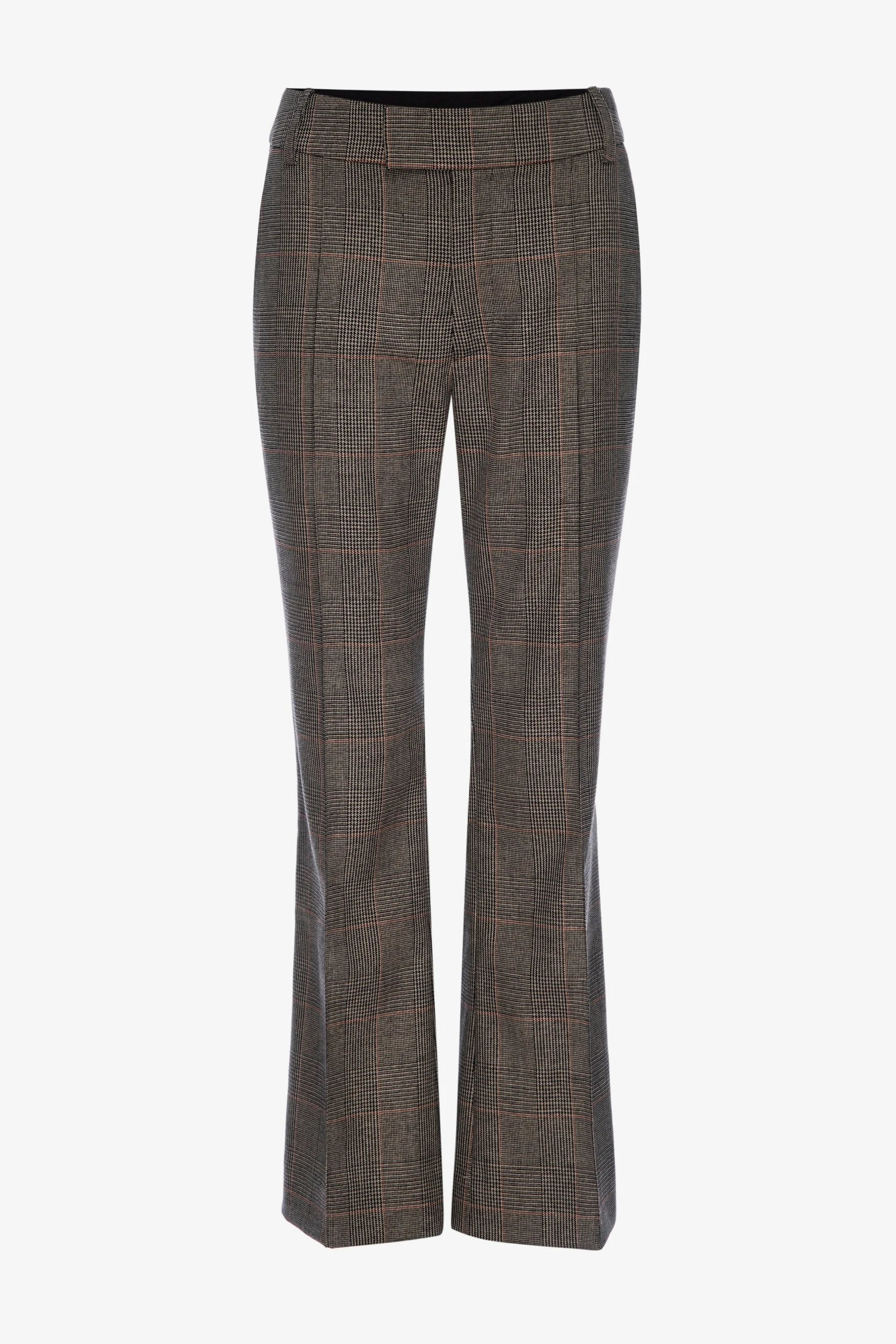 Check Ankle Trouser - Brown Multi
