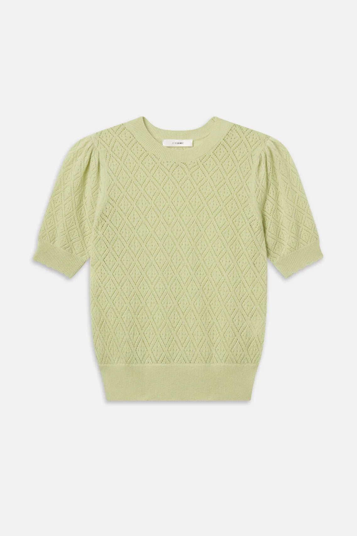 The Delicate Cashmere S/S Sweater - Soft Lime