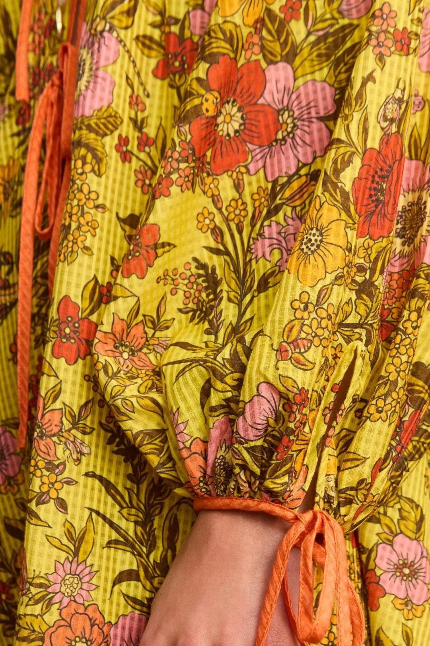 Kitty Tie Front Shirtdress - Yellow
