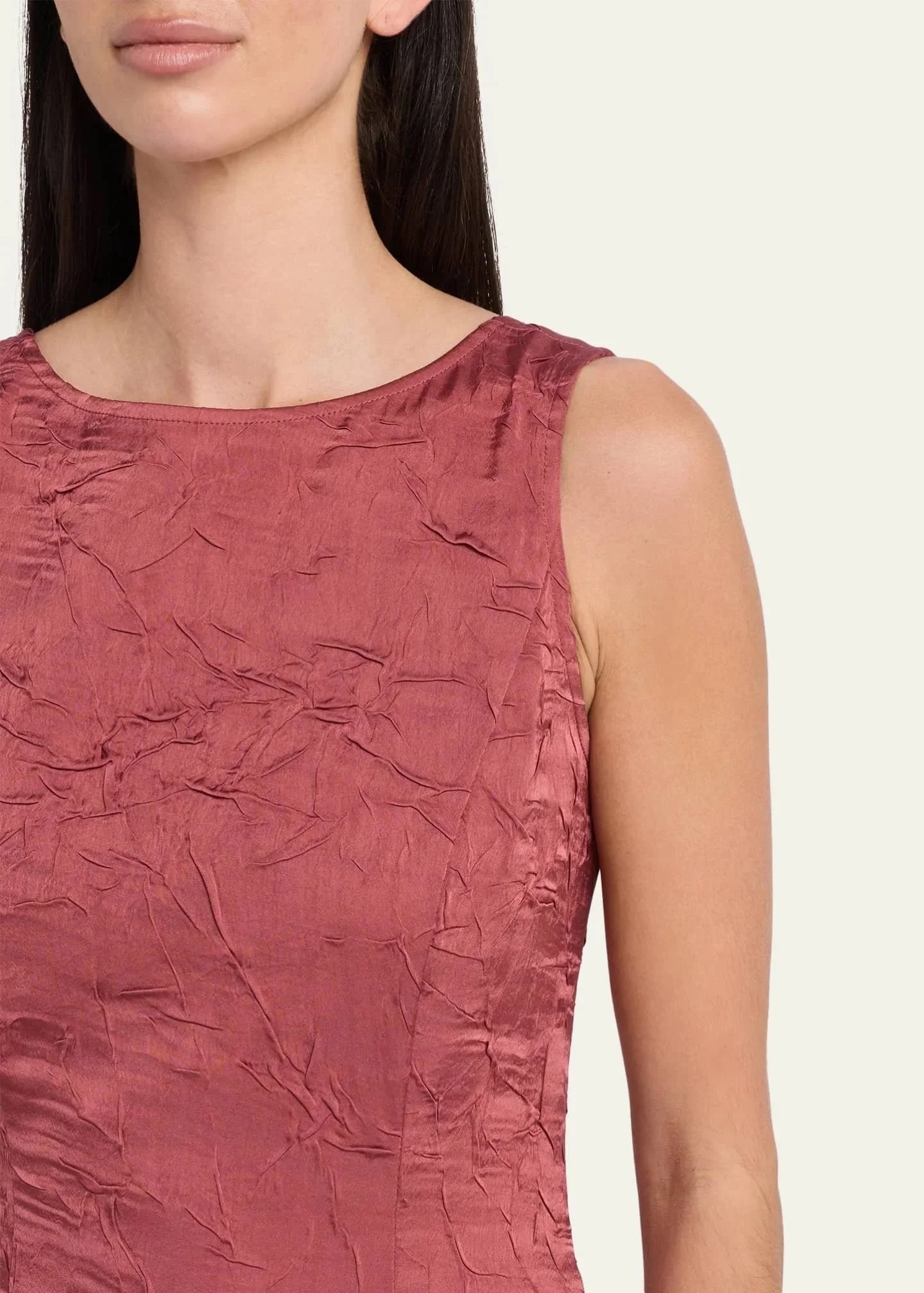 Georgia Satin Midi Dress - Fig