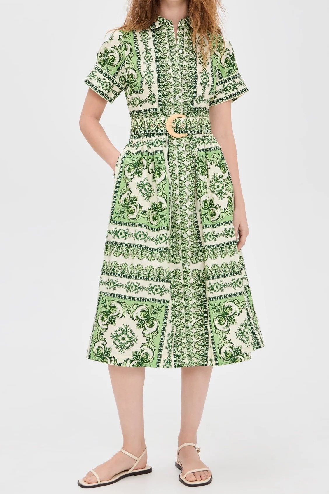 Malena Dress - Hudson Scarf Mint