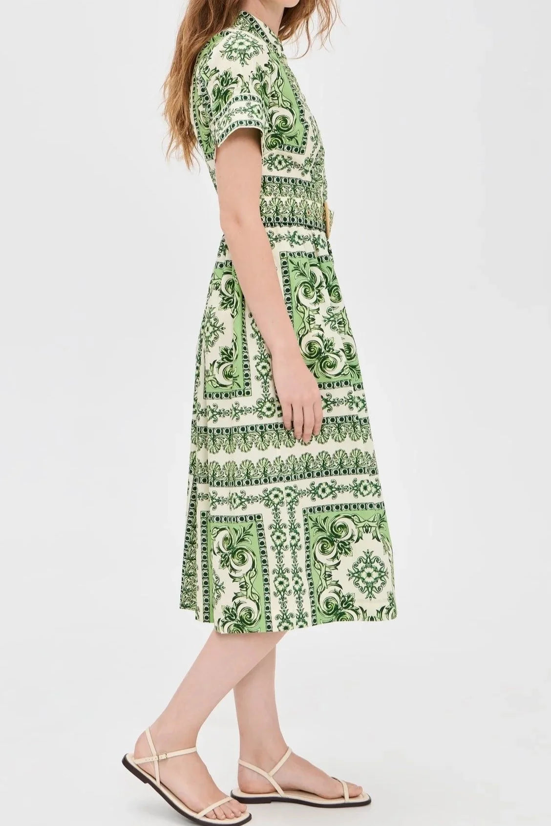 Malena Dress - Hudson Scarf Mint