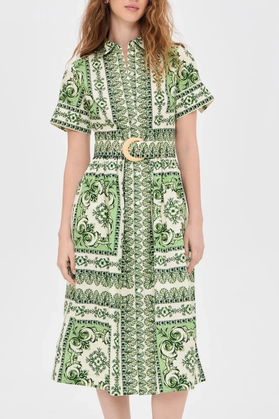Malena Dress - Hudson Scarf Mint