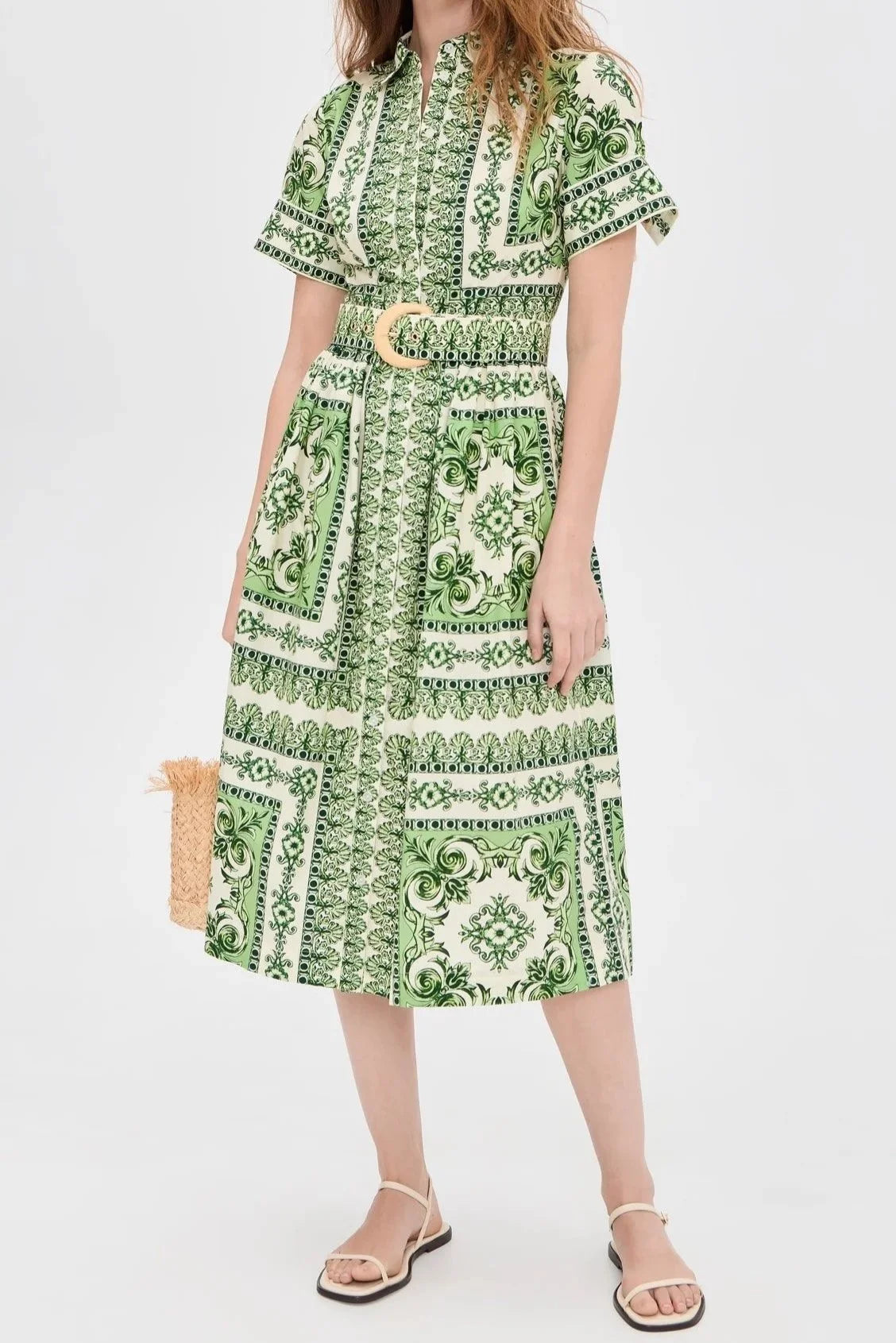 Malena Dress - Hudson Scarf Mint