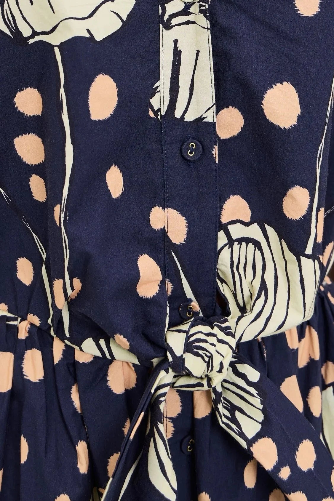 Asbury Mini Dress - Dotted Flora Navy