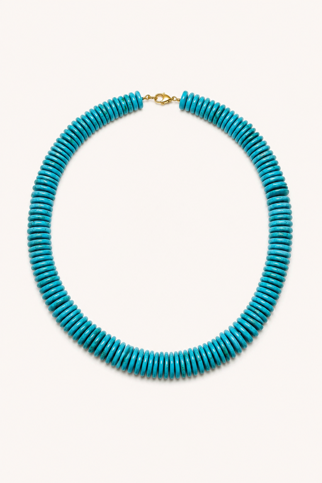 Howlite Barrel Candy Necklace - Turquoise