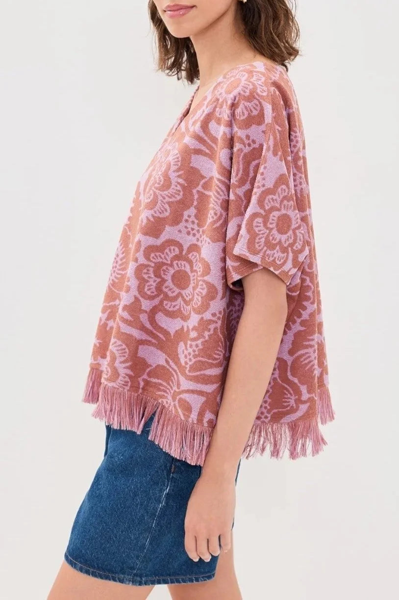 Jorlando Towel Jersey V-Top - Violette