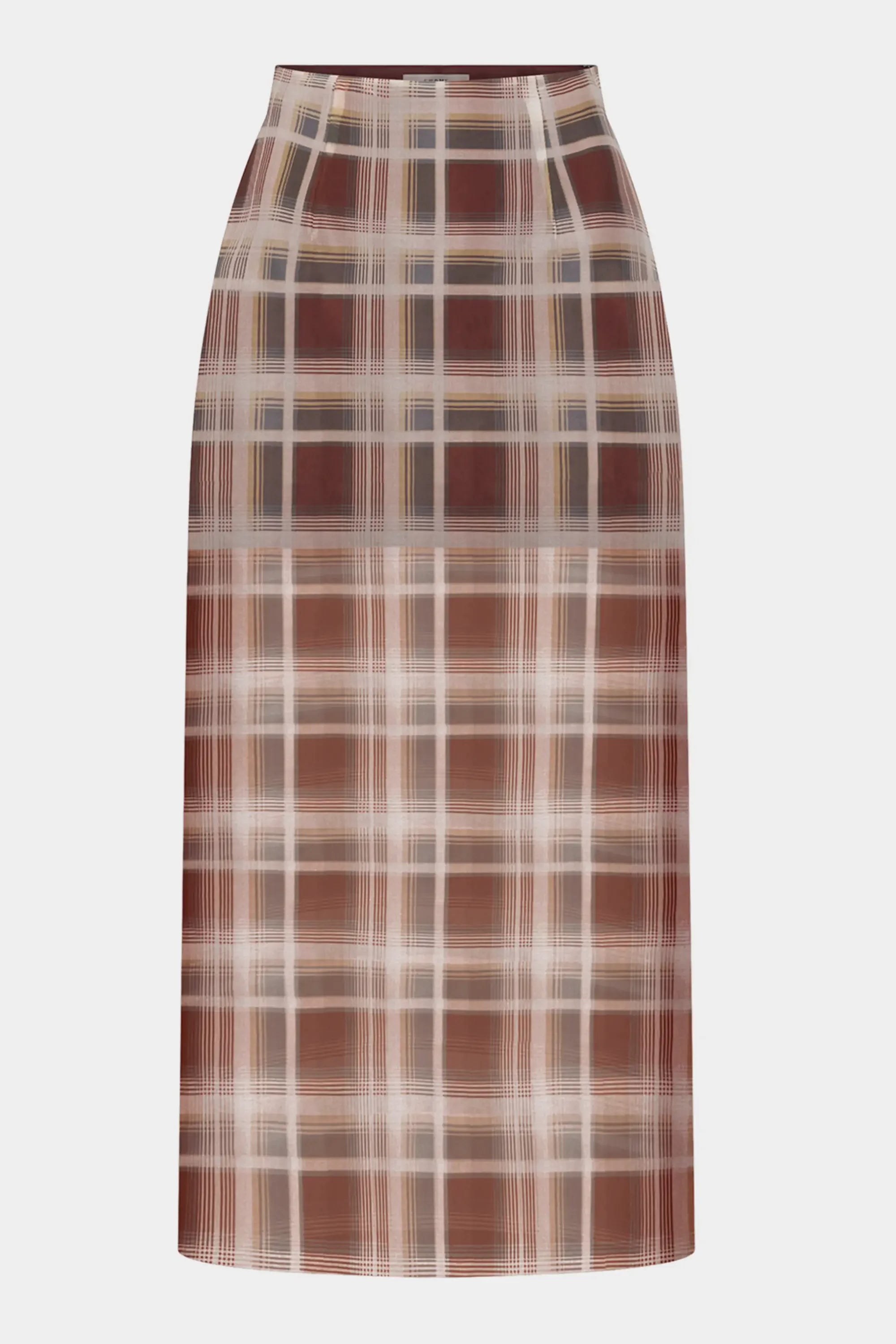The Plaid Organza Skirt - Silver Peony Plaid