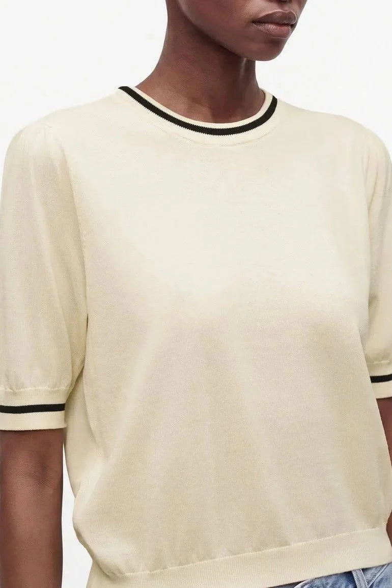 The Gathered Sweater - Cream Multi