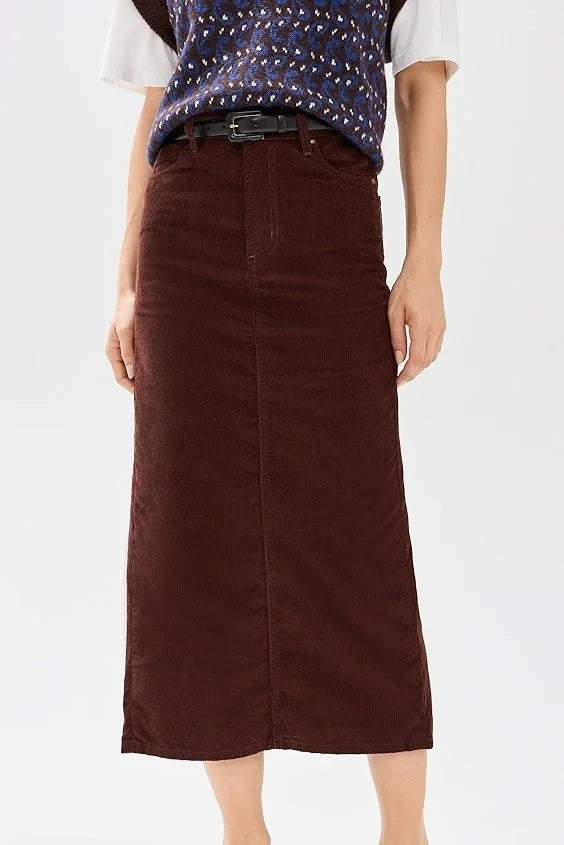 The Column Skirt - Cinnabar