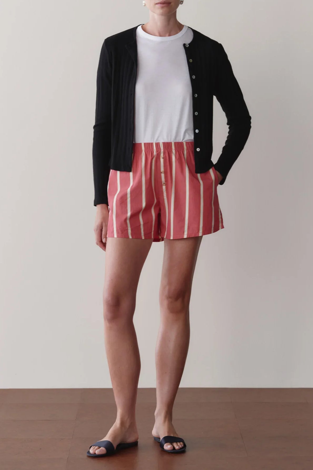 The Pop Stripe Boxer - Raspberry