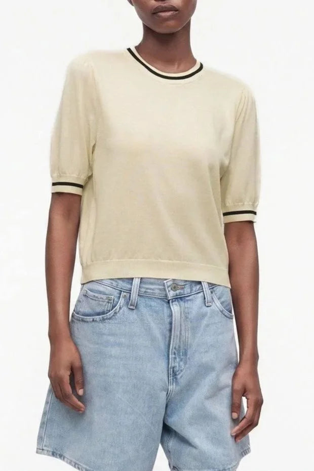 The Gathered Sweater - Cream Multi