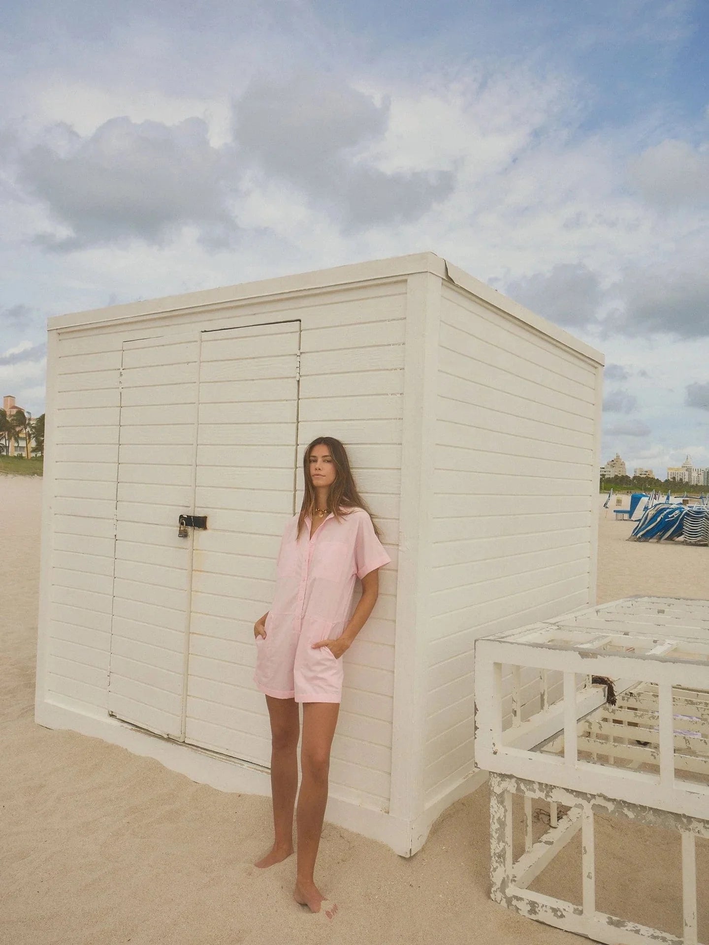 Franklin Romper - Gloss Pink