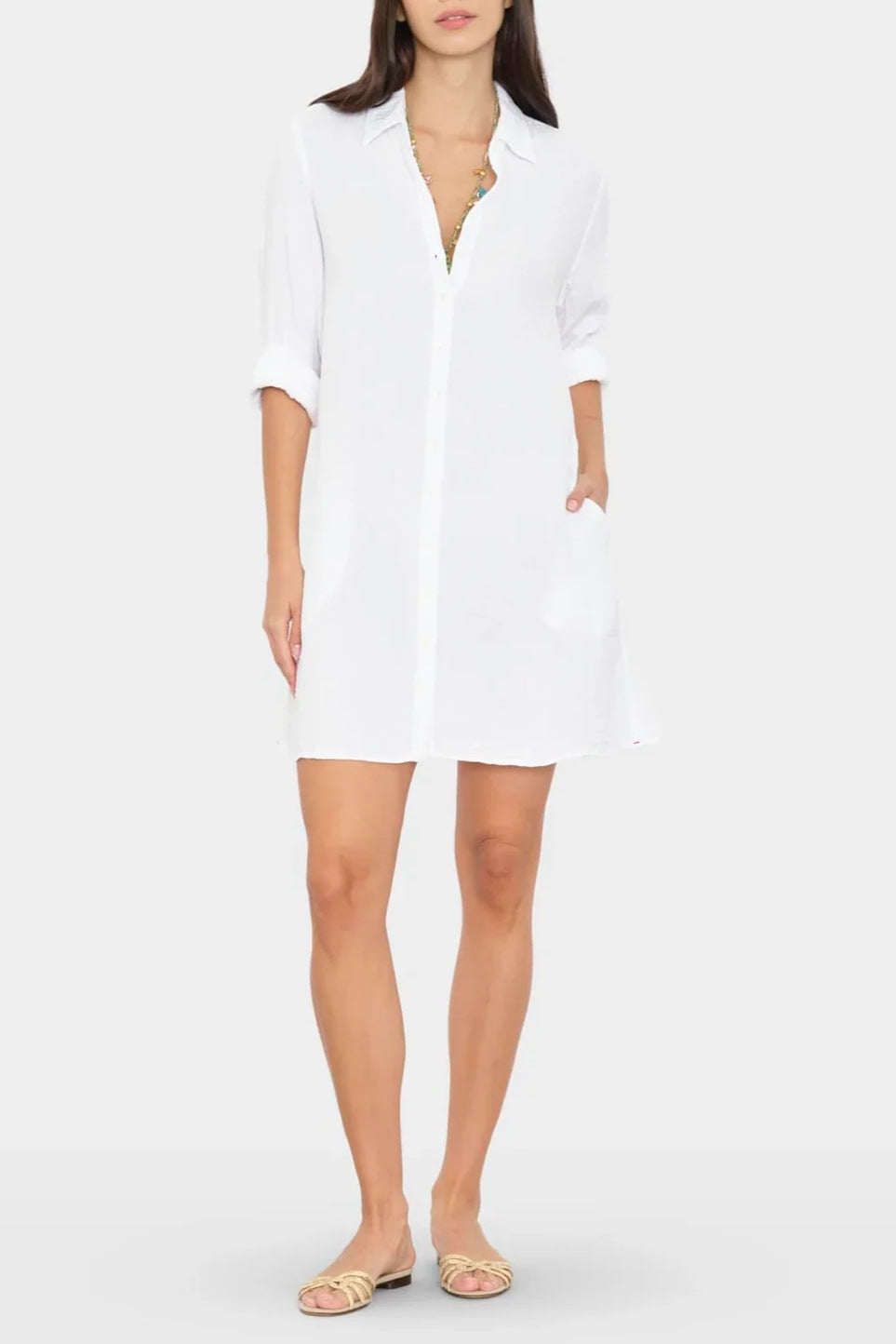 Bobby Gauze Dress - White
